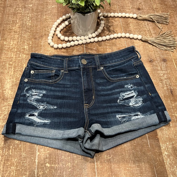 American Eagle Distresses Jean Shorts - Picture 1 of 9